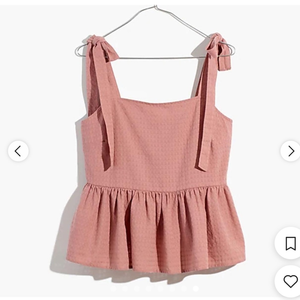 Madewell Pink Peplum Tank Top NWT xsmall - Madewell Tank Top Peplum